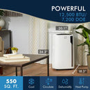 DeLonghi Pinguino Deluxe Portable Air Conditioner, Up To 550 sq. ft.  EL376HGRFK (White)