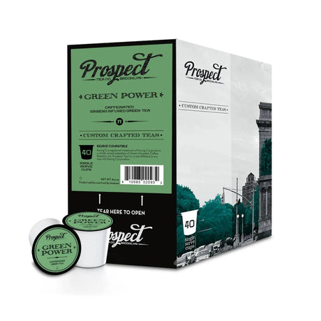 Prospect Tea Green Power Single-Serve Pods (Box of 40) K-Cups Prospect Tea