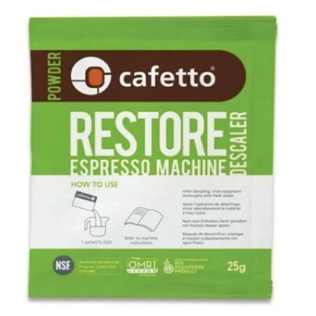 Cafetto Restore Descaler for Espresso Machine (25g) Accessory Cafetto