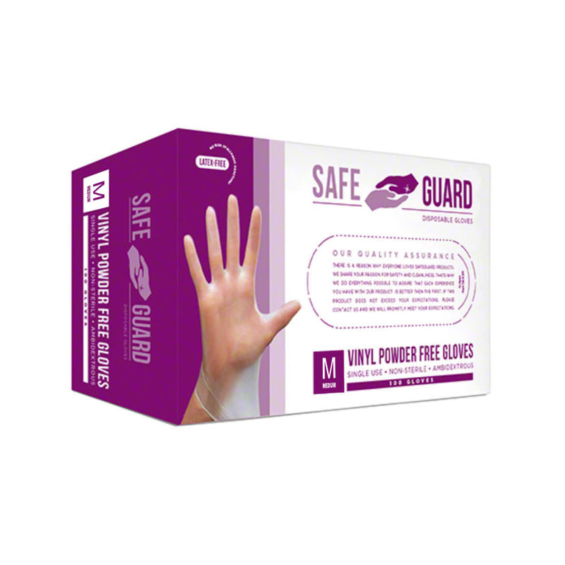 Safeguard Vinyl Disposable Gloves (Case of 1000) - Medium