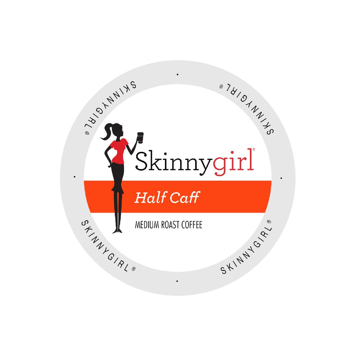 SkinnyGirl Half Caff Single Serve Coffee Pods (Case of 96) K-Cups Skinnygirl