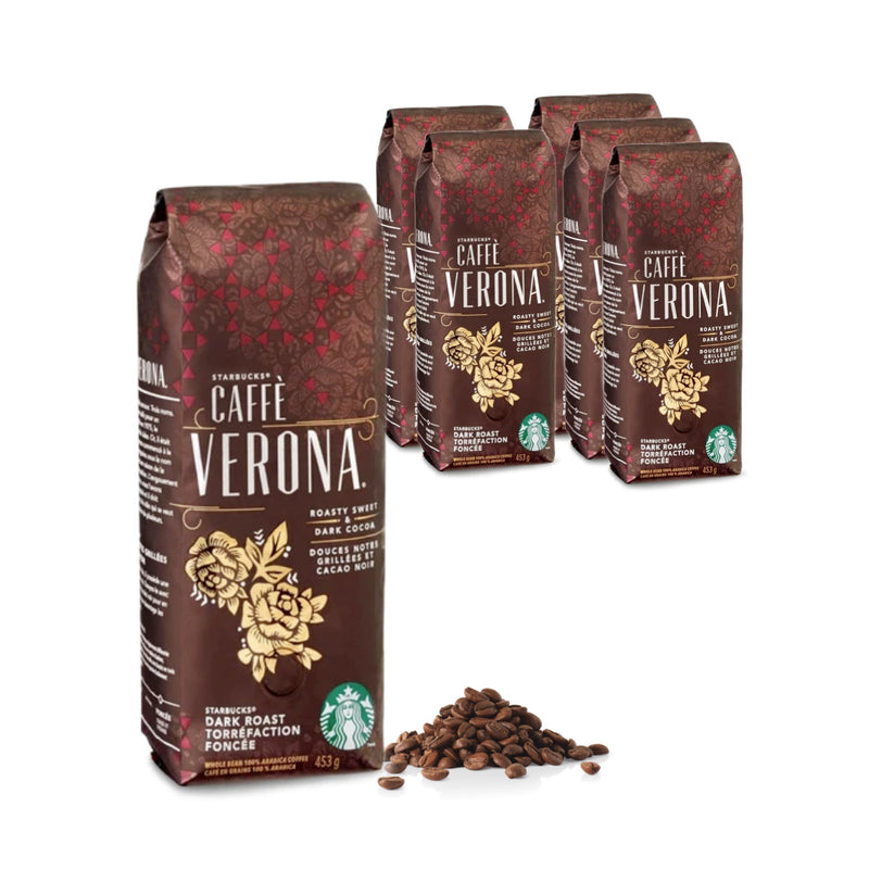 Starbucks Caffe Verona Coffee Beans (Case of 6x 1lb)