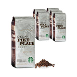 Starbucks Decaf Pike Place Coffee Beans (Case of 6x 1lb) Whole Bean Coffee Starbucks