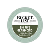 Bucket List Coffee Big Five Single Serve Pods (Case of 96) K-Cups Bucket List