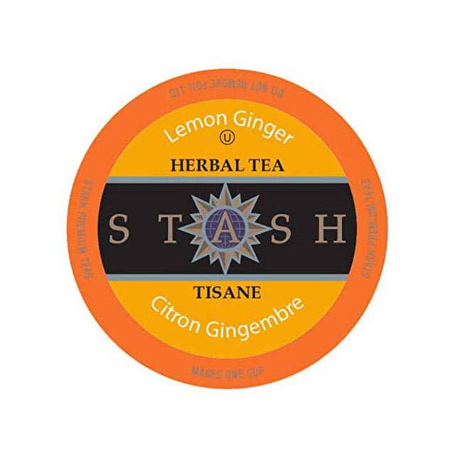 Stash Lemon Ginger Tea Single Serve Pods (Case of 96) K-Cups Stash