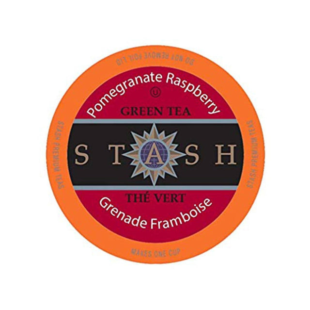 Stash Pomegranate Raspberry Matcha Green Tea Single Serve Pods (Box of 24) K-Cups Stash