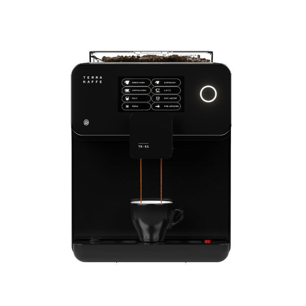 Terra Kaffe TK-01 Super Automatic Espresso, Cappuccino, & Latte Machine (Black)