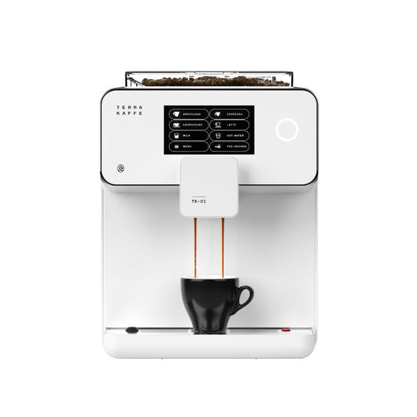 Terra Kaffe TK-01 Super Automatic Espresso, Cappuccino, & Latte Machine (White) - USED/RETURNED