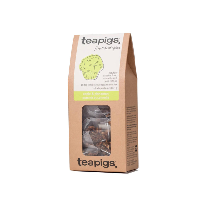 TeaPigs Apple & Cinnamon Loose Leaf Tea Sachets (Box of 50)