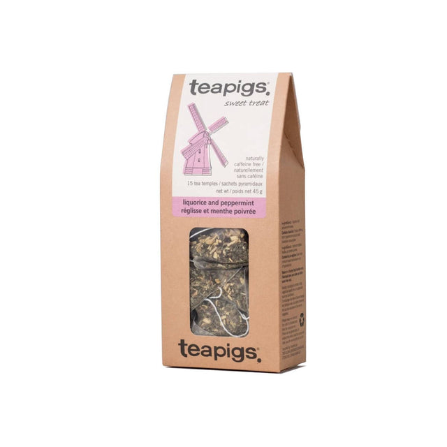 TeaPigs Liquorice & Peppermint Loose Leaf Tea Sachets (Box of 15) Loose Leaf Sachets TeaPigs