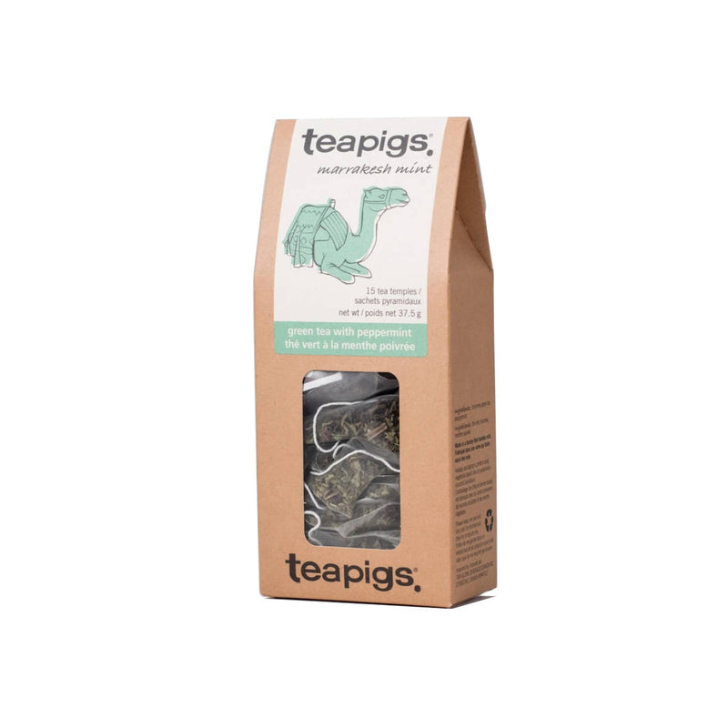 TeaPigs Peppermint Green Loose Leaf Tea Sachets (Box of 15)