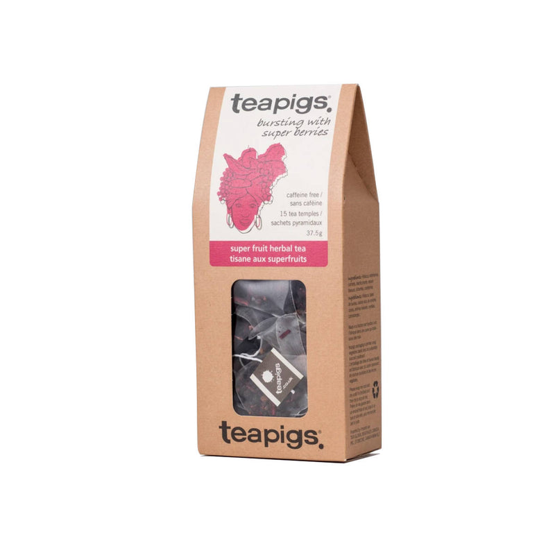 TeaPigs Super Fruit Loose Leaf Tea Sachets (Box of 15)