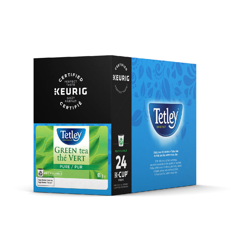 Tetley Pure Green Tea K-Cup® Recyclable Pods | Best Before March 9 2022 (Box of 24)