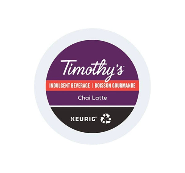 Timothy's Indulgence Chai Latte K-Cup® Pods (Box of 24)