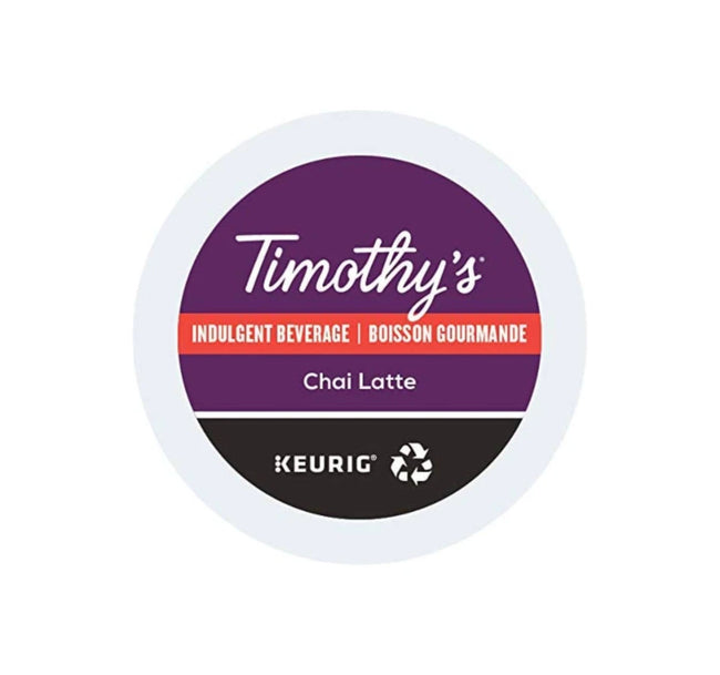 Timothy's Indulgence Chai Latte K-Cup® Pods (Box of 24)