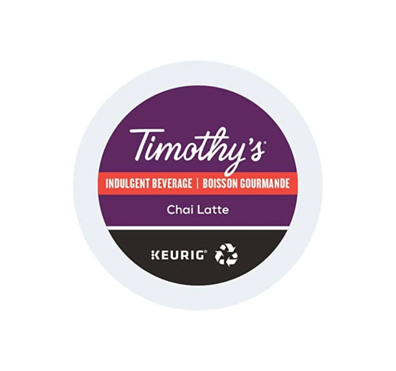 Timothy's Indulgence Chai Latte K-Cup® Pods (Case of 96)