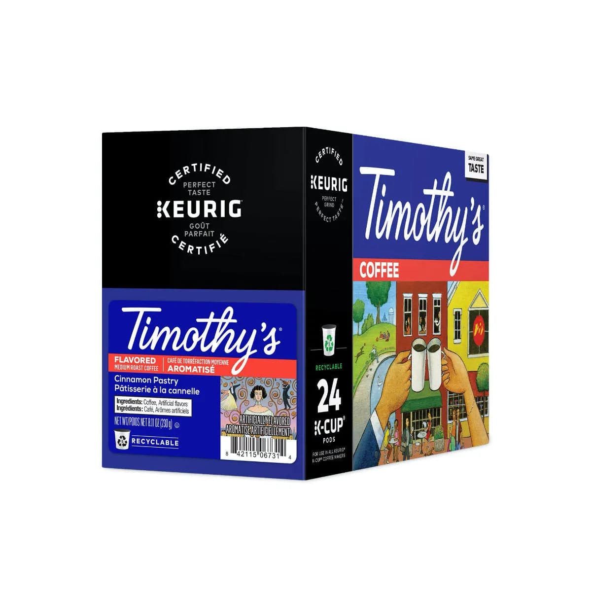 Timothy's Cinnamon Pastry K-Cup® Recyclable Pods (Box of 24) K-Cups Timothy's