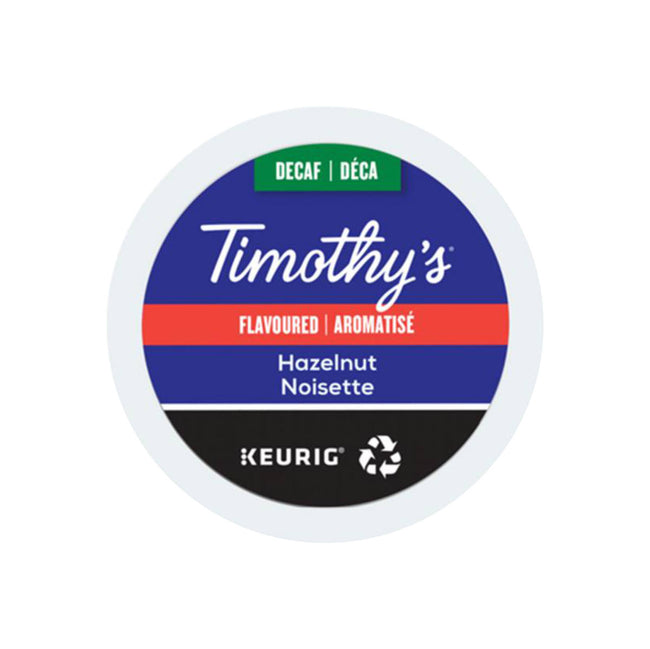 Timothy's Decaffeinated Hazelnut K-Cup® Recyclable Pods (Box of 24)