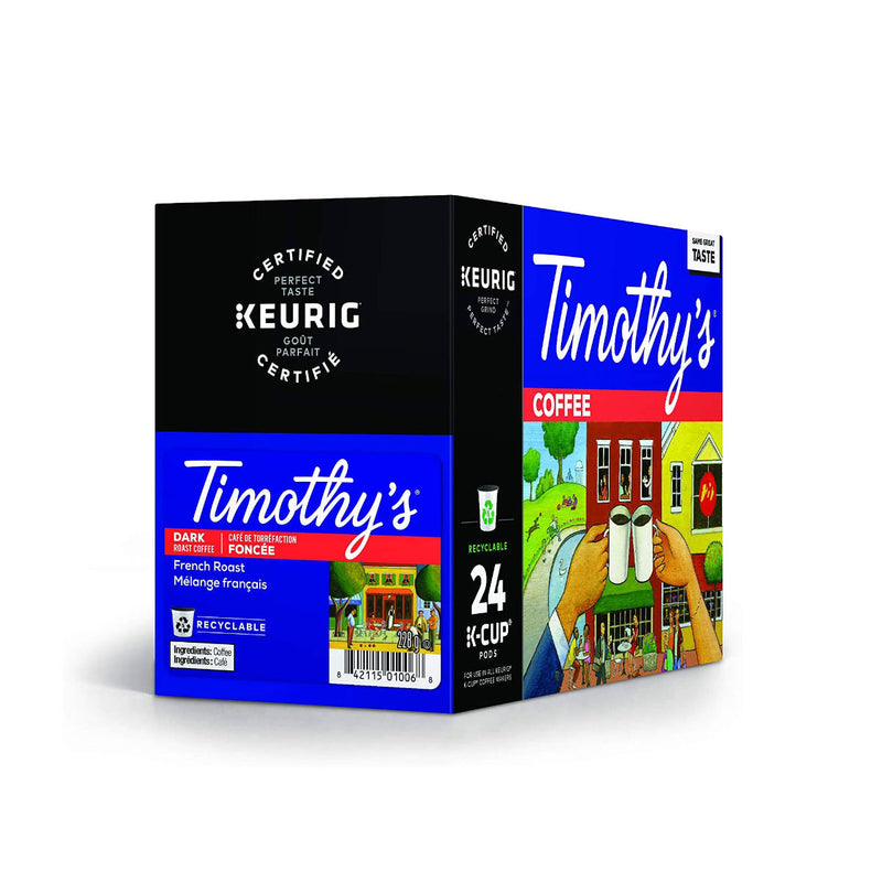 Timothy's French Roast K-Cup® Recyclable Pods (Box of 24)