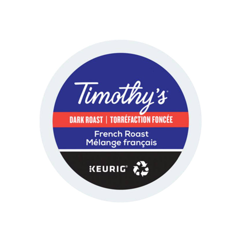 Timothy's French Roast K-Cup® Recyclable Pods (Case of 96)