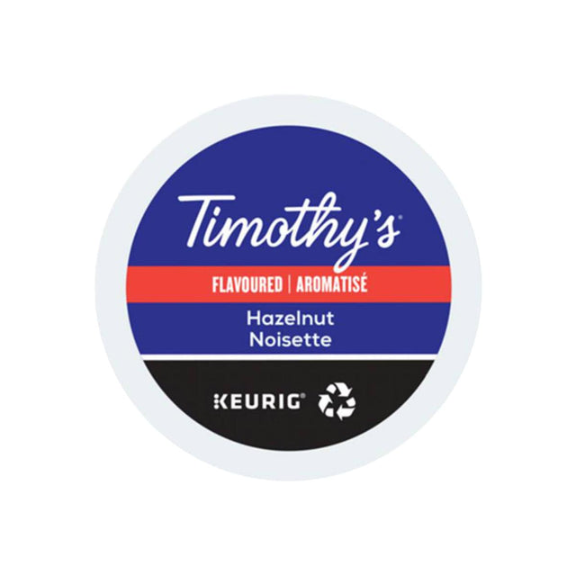 Timothy's Hazelnut K-Cup® Recyclable Pods (Box of 24) K-Cups Timothy's