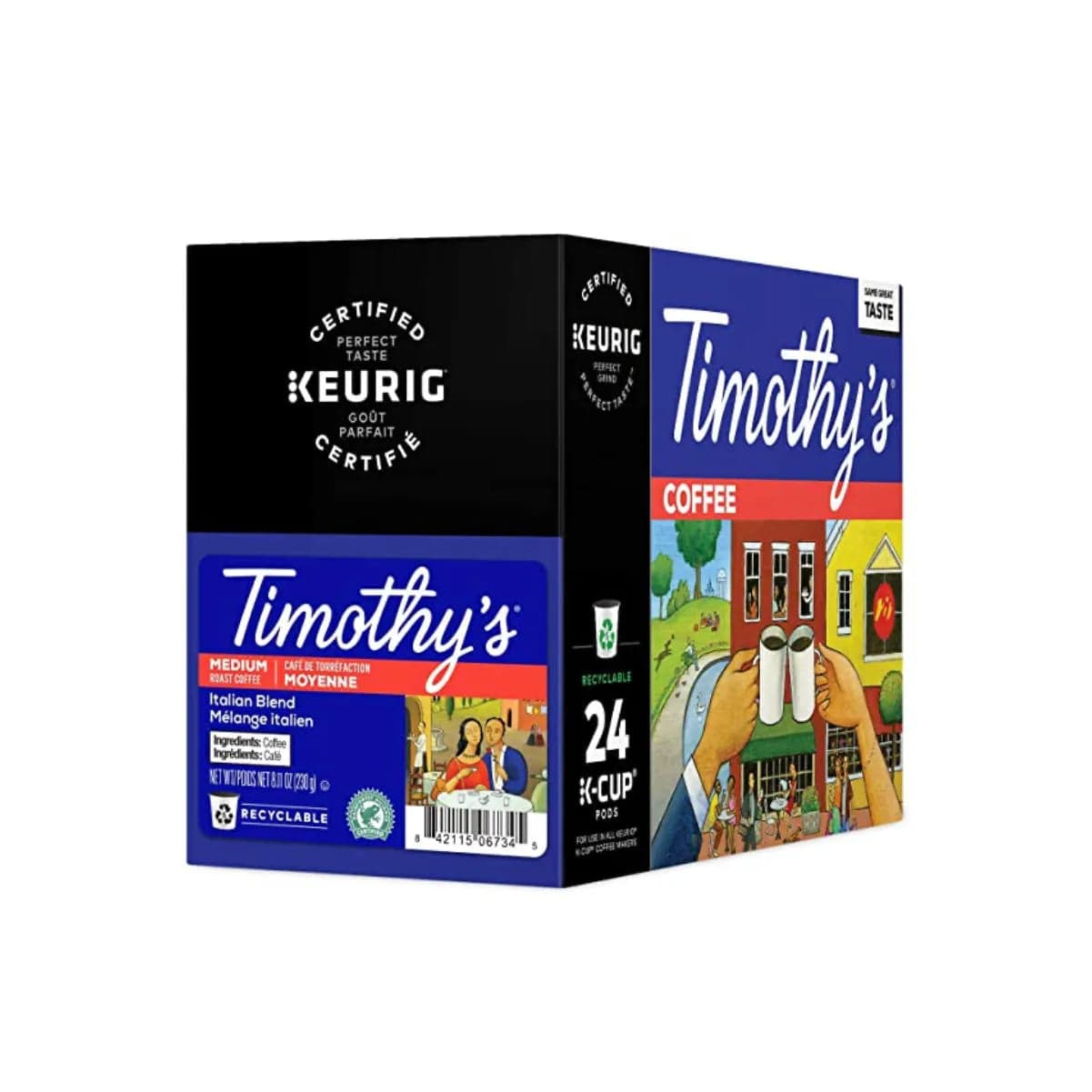 Timothy's Italian Roast K-Cup® Recyclable Pods (Box of 24) K-Cups Timothy's