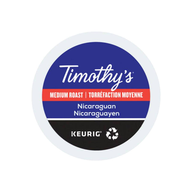 Timothy's Nicaraguan K-Cup® Recyclable Pods (Box of 24) K-Cups Timothy's