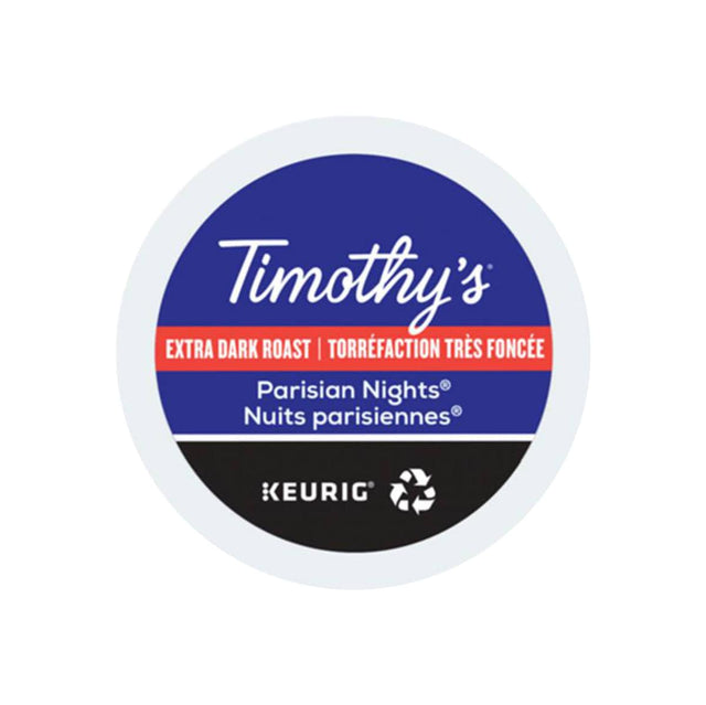 Timothy's Parisian Nights K-Cup® Recyclable Pods (Box of 24) K-Cups Timothy's