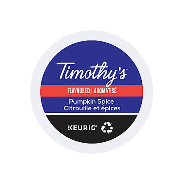 Timothy's Pumpkin Spice K-Cup Recyclable Pods (Box of 24)
