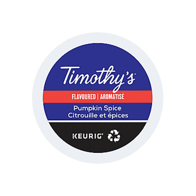 Timothy's Pumpkin Spice K-Cup Recyclable Pods (Case of 96)
