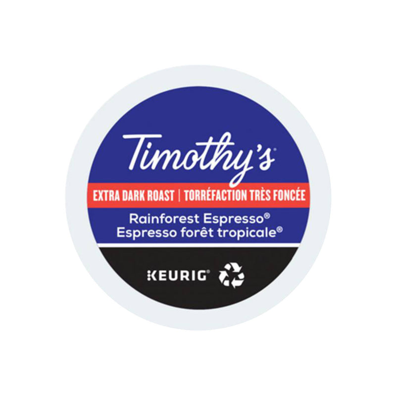 Timothy's Rainforest Espresso K-Cup® Recyclable Pods (Case of 96)