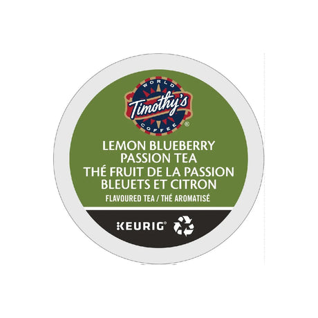 Timothy's Lemon Blueberry Passion Tea K-Cup® Recyclable Pods (Case of 96) K-Cups Timothy's