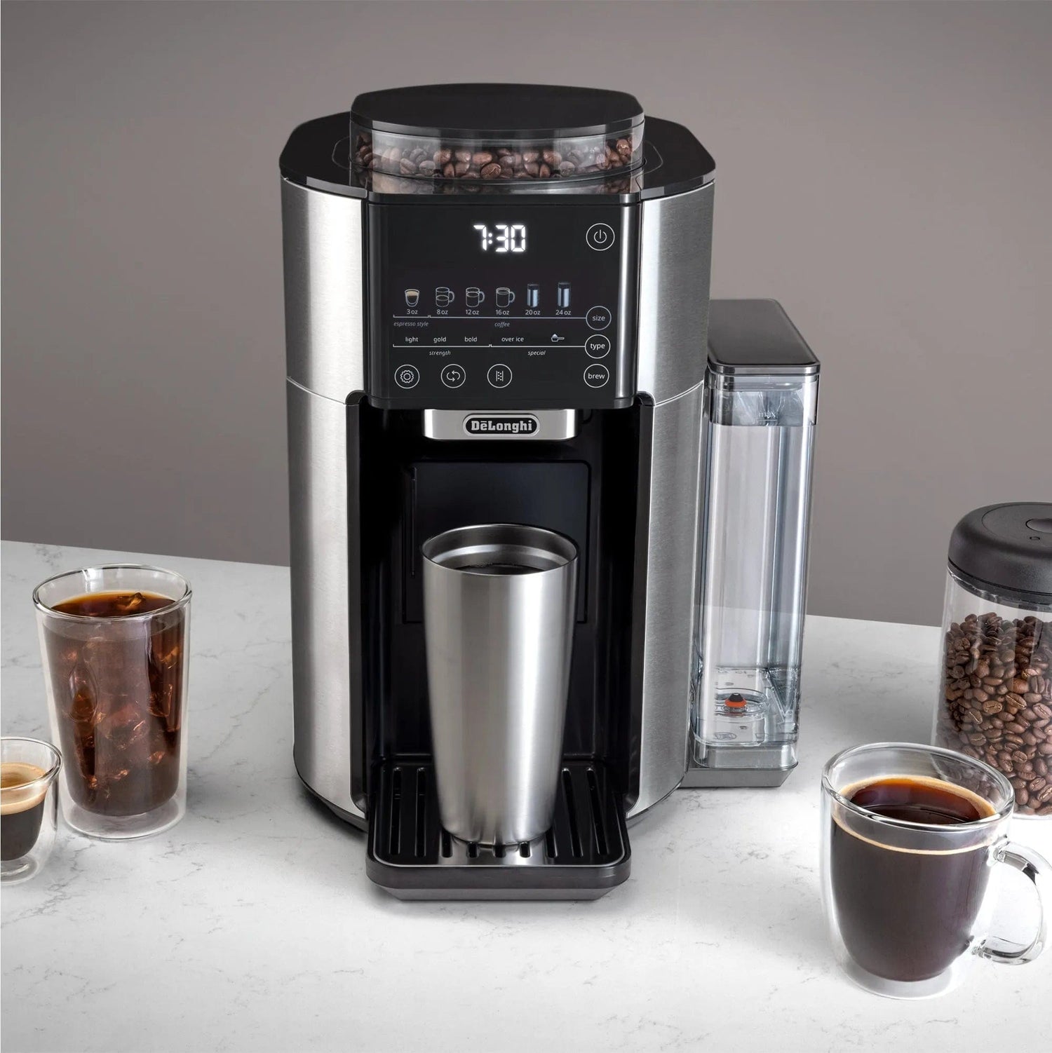 De'Longhi TrueBrew Fully Automatic Drip Coffee Machine CAM51025MB (Stainless Steel) Super Automatic Espresso Machine DeLonghi