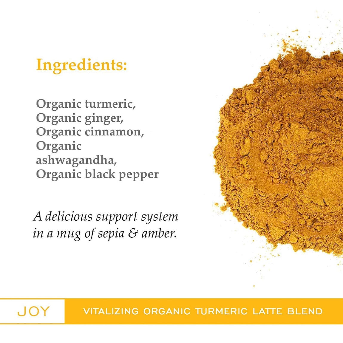 Turmeric Latte Joy Golden Milk Blend (Powder - 100g / 3.5oz) Loose Leaf Tea Turmeric Teas