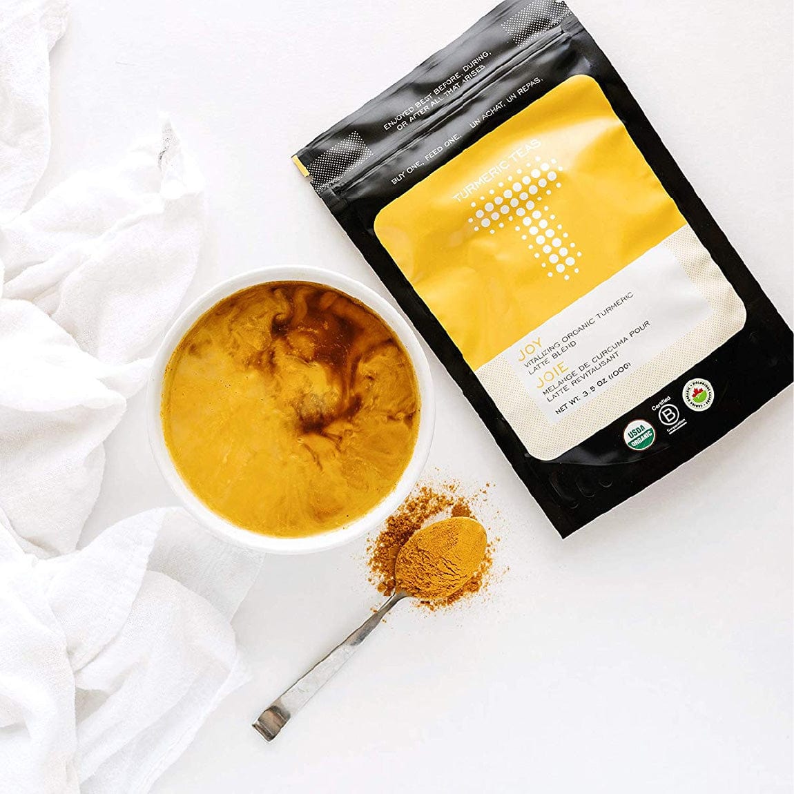 Turmeric Latte Joy Golden Milk Blend Powder (Case of 600g / 21 oz) Loose Leaf Tea Turmeric Teas