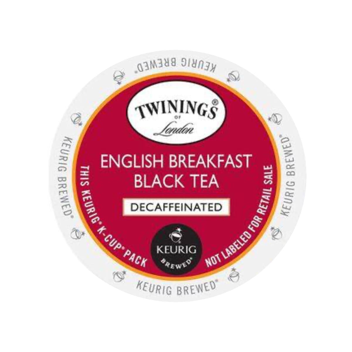 Twinings Tea English Breakfast Decaf K-Cup® Pods (Box of 24) K-Cups Twinings Tea