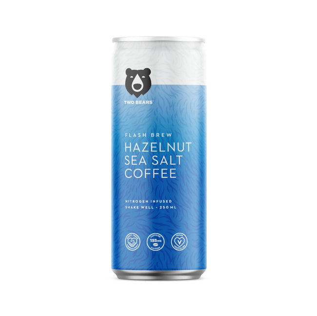 Two Bears Flash Brew Hazelnut Sea Salt (Case of 6 Cold Brew Cans)