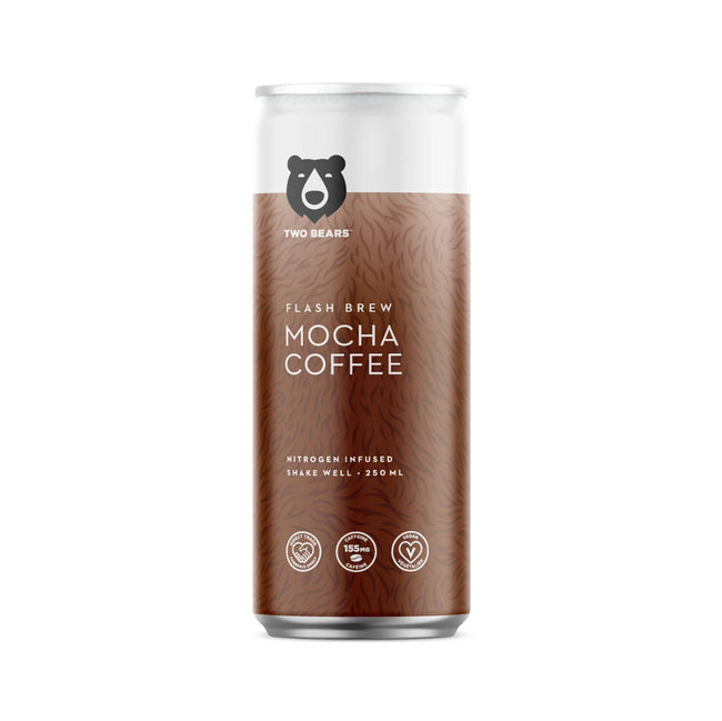 Two Bears Flash Brew Mocha Coffee (Case of 6 Cold Brew Cans)