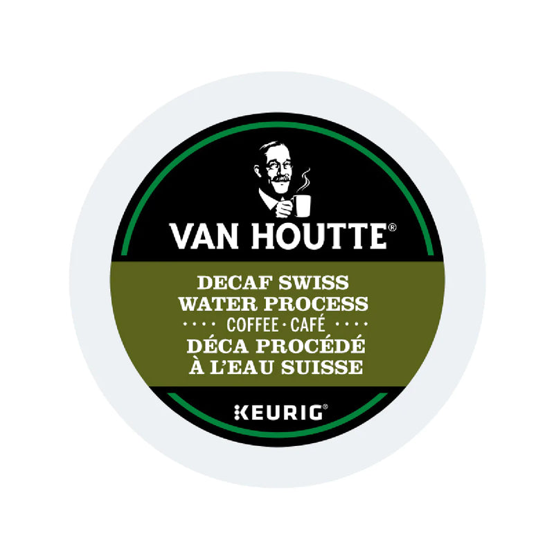 Van Houtte Decaf. Fair Trade Swiss Water Organic K-Cup® Recyclable Pods (Box of 24) - Best Before May 29, 2023