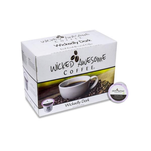 Wicked Awesome's Dark Single-Serve Coffee Pods (Box of 24)
