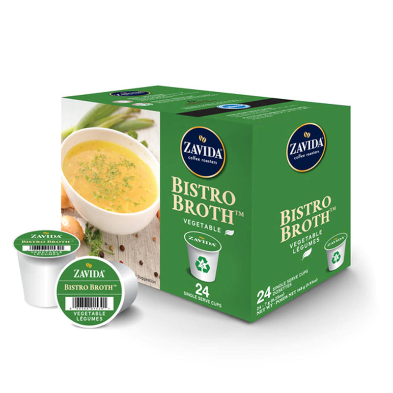 Zavida Bistro Broth Veggie Single-Serve Coffee Pods (Box of 24)