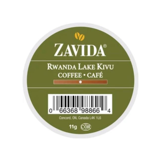 Zavida Rwanda Lake Kivu Single-Serve Coffee Pods (Box of 24)