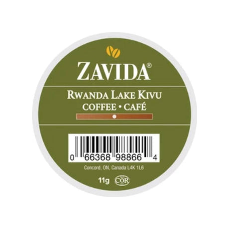 Zavida Rwanda Lake Kivu Single-Serve Coffee Pods (Case of 96) K-Cups Zavida