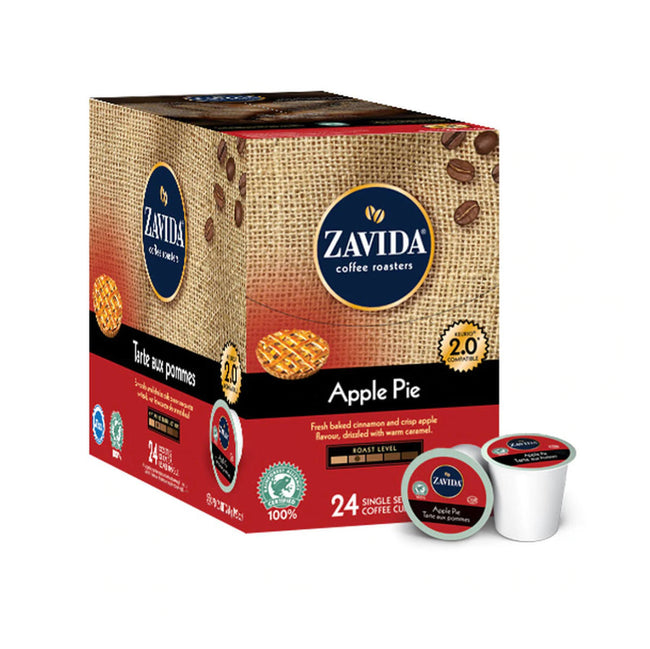 Zavida Apple Pie Single-Serve Coffee Pods (Box of 24)