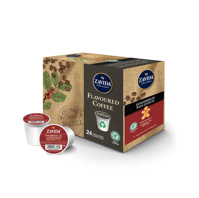 Zavida Gingerbread Single-Serve Coffee Pods (Box of 24)