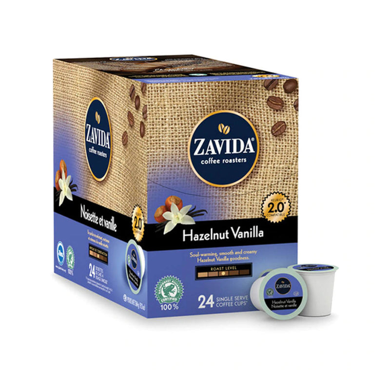 Zavida Hazelnut Vanilla Single-Serve Coffee Pods (Box of 24)