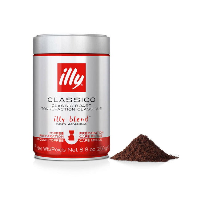 Illy Classico Medium Filtro Coffee Grounds Ground Coffee Illy