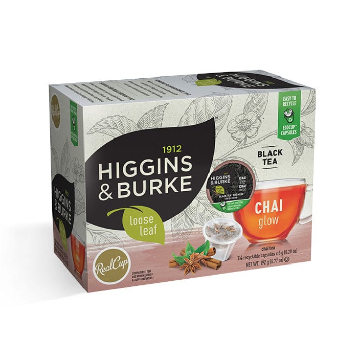 Higgins & Burke Chai Tea (Chai Glow) Single Serve Pods (Box of 24) K-Cups Higgins & Burke