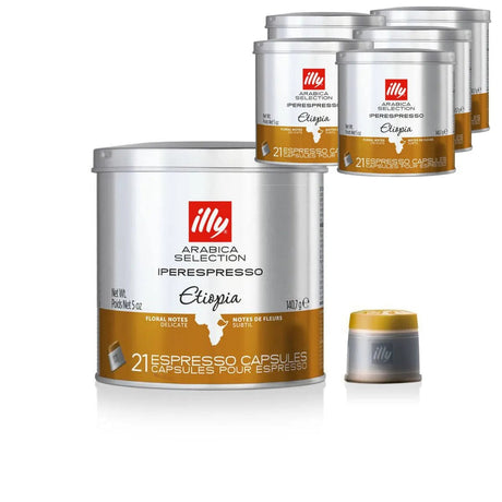 Illy Iperespresso Ethiopia Arabica Selection Espresso Capsules (Bulk Case of 126) Illy Iperespresso Capsules Illy