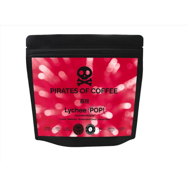 Pirates of Coffee LYCHEE POP: Colombia Honey Whole Bean Coffee Pirates Of Coffee